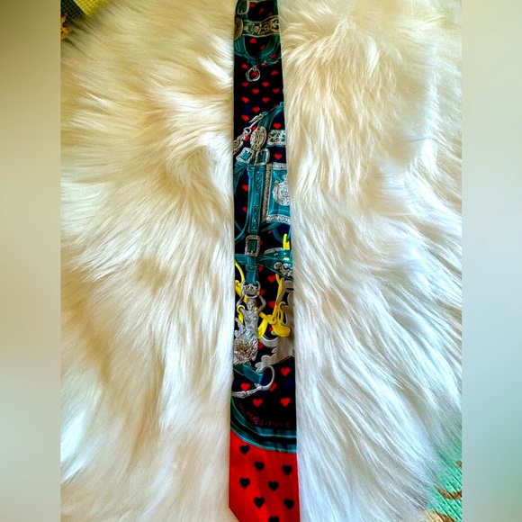 Hermes twilly, 100% silk. Made in France. - Picture 1 of 6